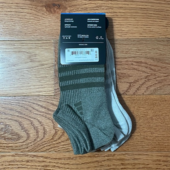 Adidas Superlite 3.0 6-Pack No-Show Socks - Size Large (6-12) - Picture 2 of 7